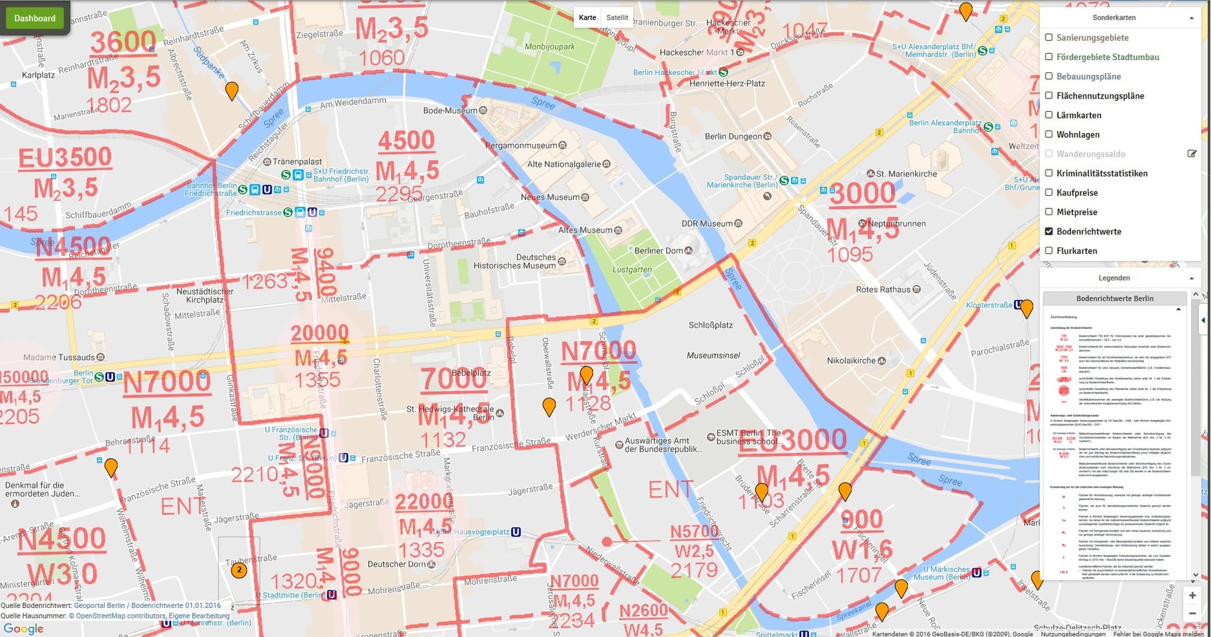 Bodenrichtwertkarten für Berlin und Köln - GeoMap