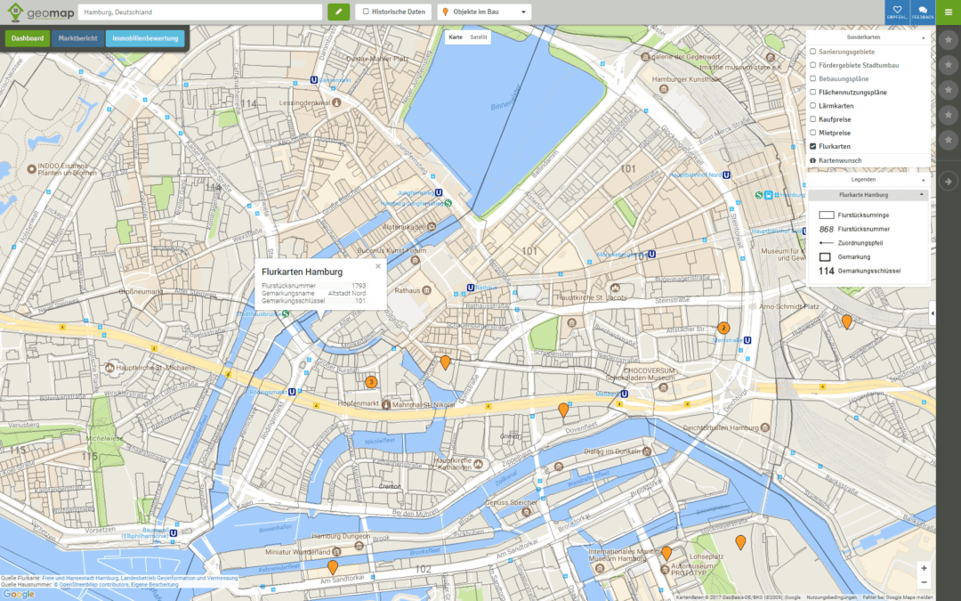 Karten für Hamburg - GeoMap