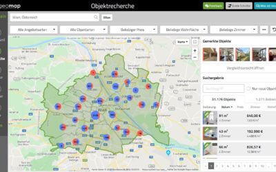 Immobilienmarkt Österreich: Angebotsdaten für Wohnimmobilien in GeoMap verfügbar