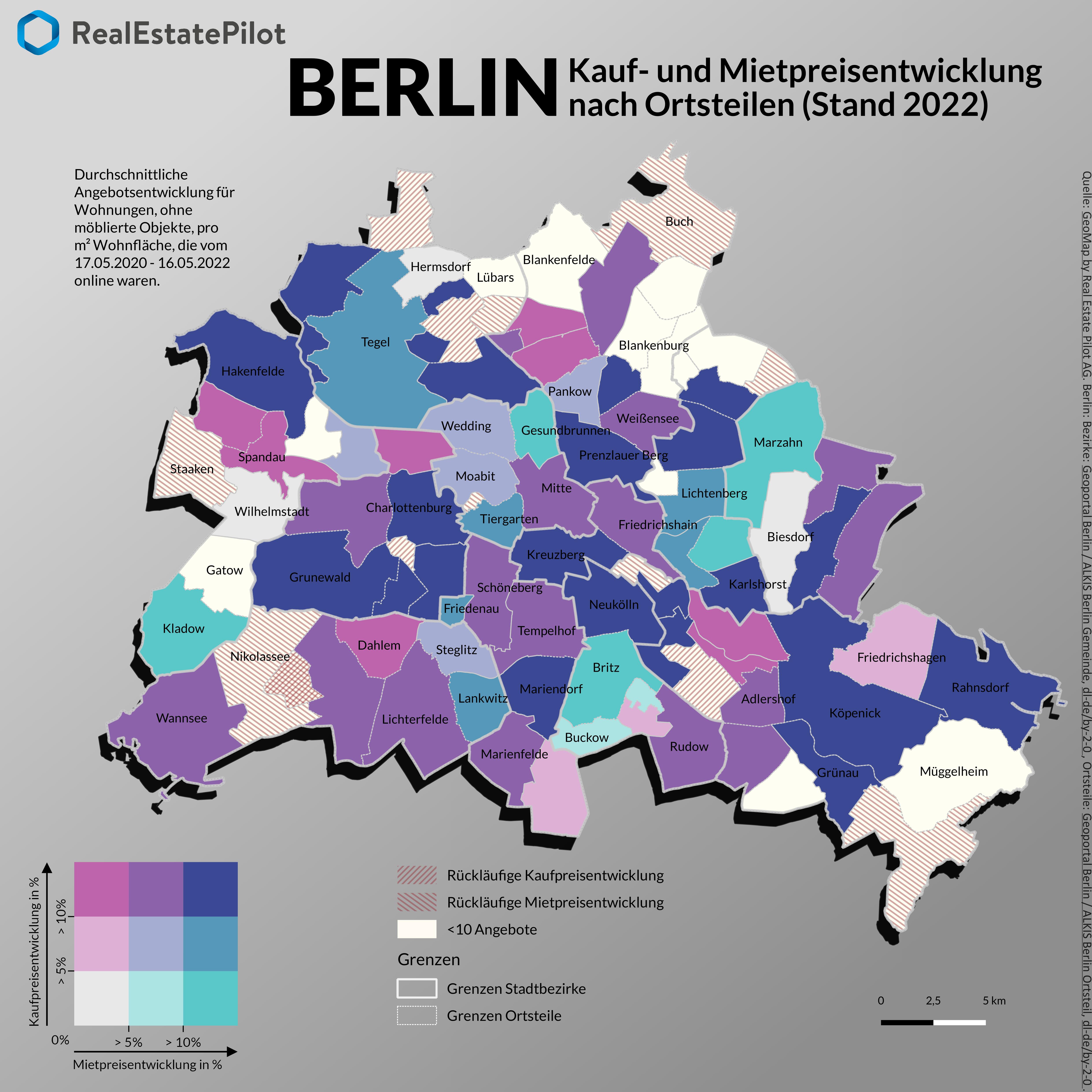 Kauf- und Mietpreisentwicklung in Berlin: In welchen Ortsteilen müssen die Berliner tiefer in die Tasche greifen?